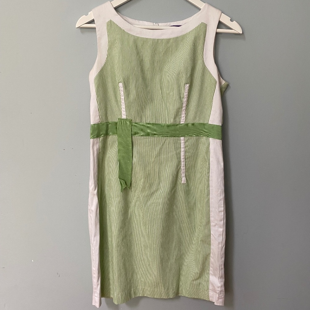 Sporty Green and White Stripe Dress